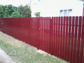 Забор из евроштакетника с забивными столбами 65 метров фото недорого под ключ