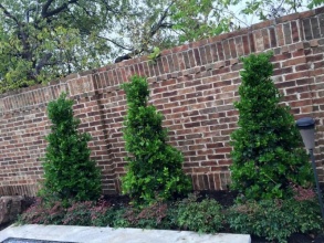 Кирпичный забор сплошной 12 метров фото в Адлере