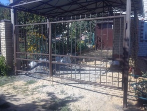 Решетчатые ворота распашные - пример 12 фото в Адлере